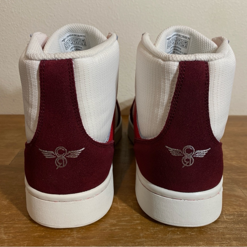 Creative Recreation Cesario High Top Sneaker Burgundy Suede Red - Size 10 - Picture 8 of 15